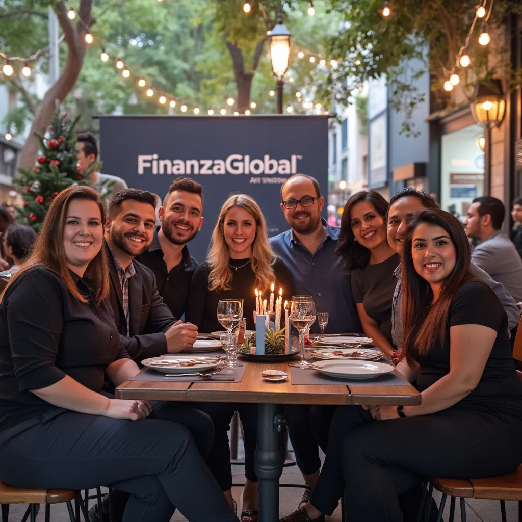 Celebración de aniversario de FinanzaGlobal AR con el equipo en Buenos Aires